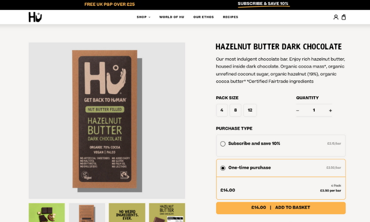 Hu Chocolate Mondalez Subscription Website Design